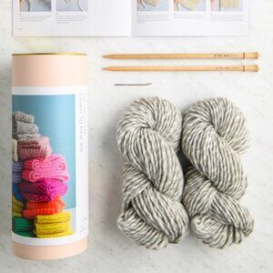 Purl Soho Learn To Knit Kit Scarf Knitting Kit: Super Soft Merino Yarn